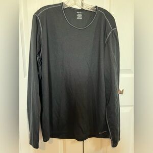 Men's Black Long Sleeve Underwear